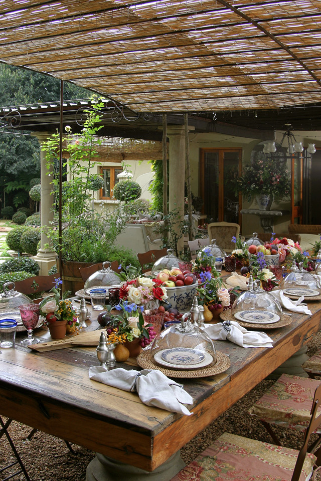 Rustic Patio Table Patio Traditional with Elevated Patio 