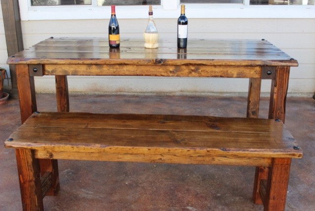 Rustic Patio Table Spaces Farmhouse with Custom Made Tables Custom Made