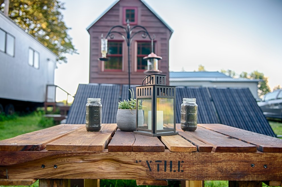 Rustic Patio Table Spaces Rustic with None 
