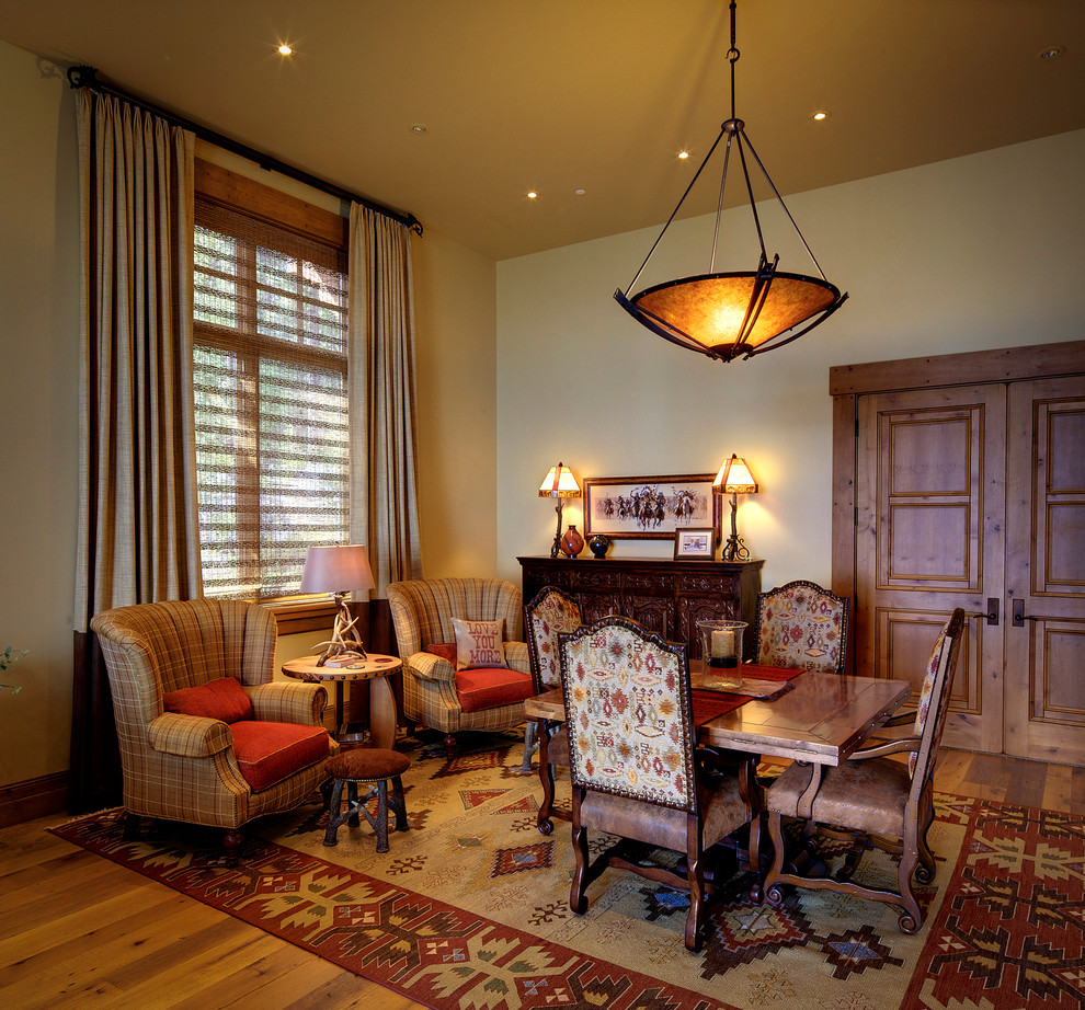 Rustic Pendant Lighting Family Room Rustic with Carved Cabinet Custom Doors
