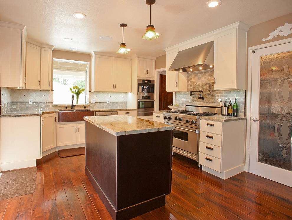 Rustic Room Decor Kitchen Traditional with Apron Sink Blue Slide