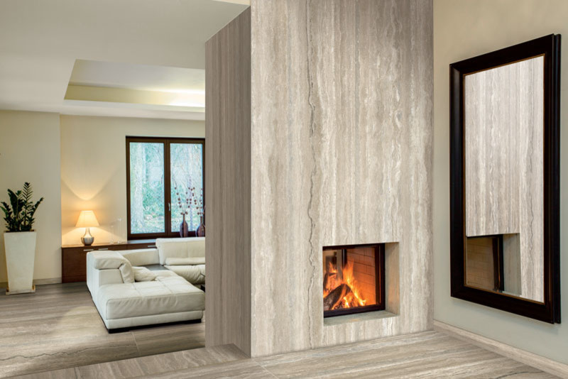 Rustic Stone Fireplaces Living Room Modern with 6mm 6mm Thickness 6mm