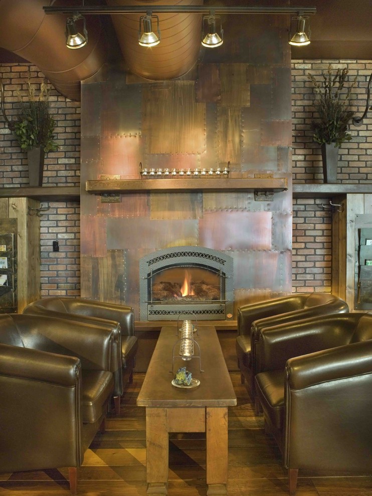 Rustic Track Lighting Living Room Rustic with Brass Brick Wall Bronze