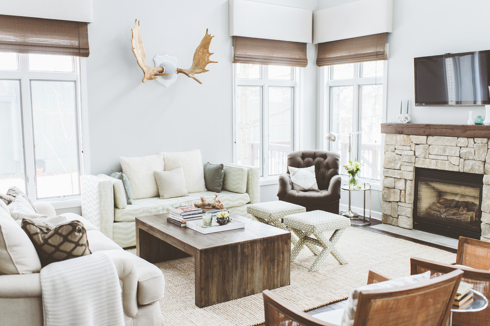Rustic Wood Coffee Table Family Room Beach with Bright and Airy Brown