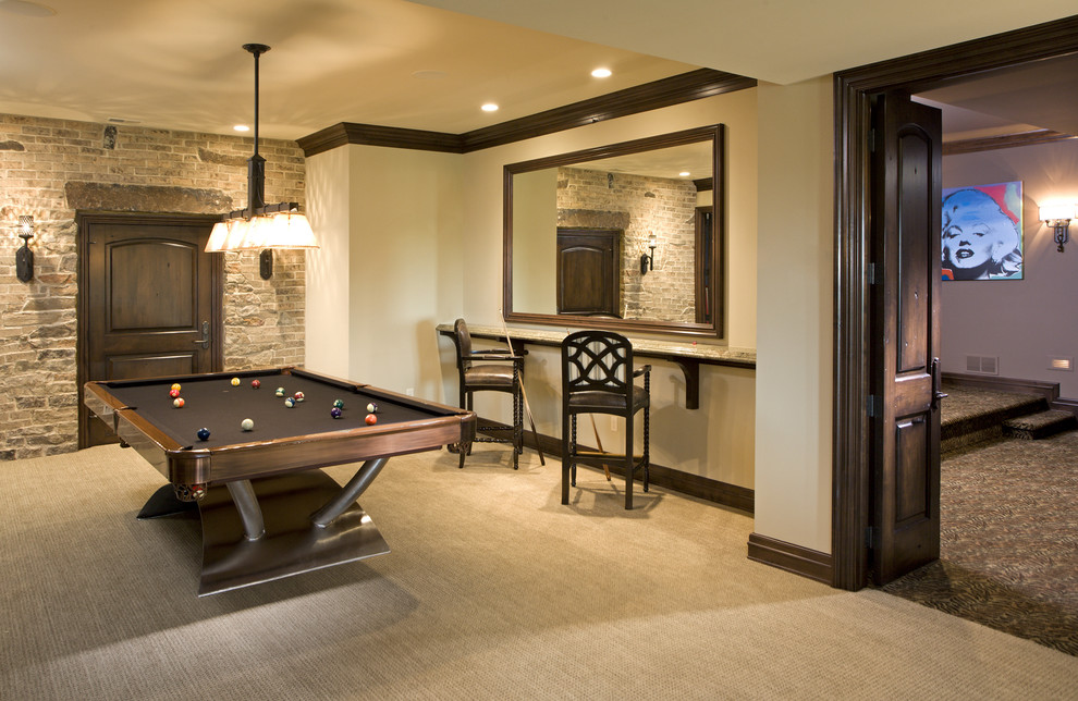 Safe Room Doors Basement Traditional with Bar Area Baseboards Basement
