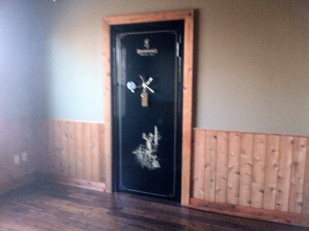 Safe Room Doors Home Office Traditional with Cedar Wrapped Rustic Safe
