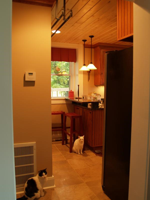 Sapphire Brown Granite Spaces Traditional with Hickory Cabinets Kitchen Remodel5