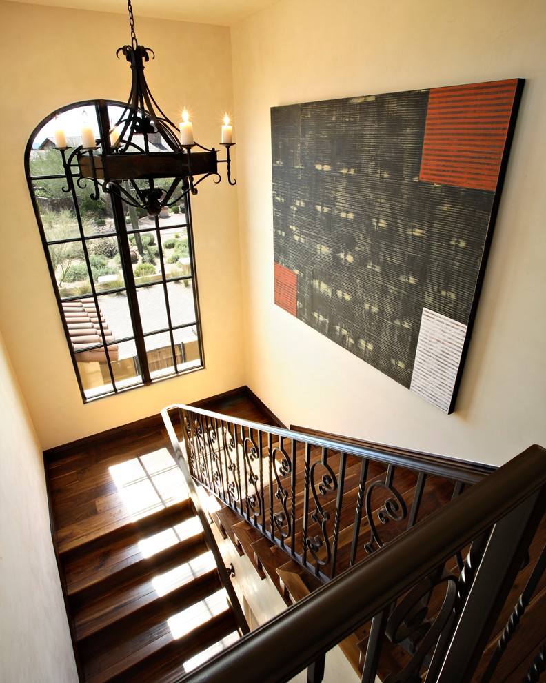 Scottsdale Interior Designers Staircase Mediterranean with Amy Gutierrez Arched Window