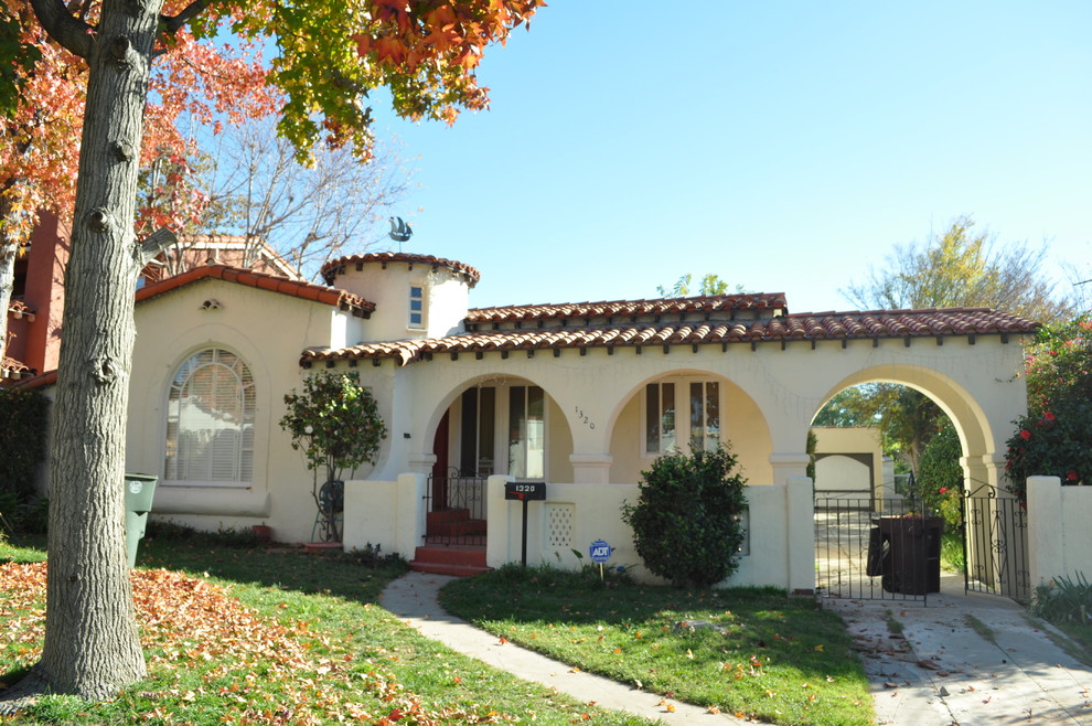 Screen in Porches Exterior Mediterranean with Clay Roof Tile Exterior
