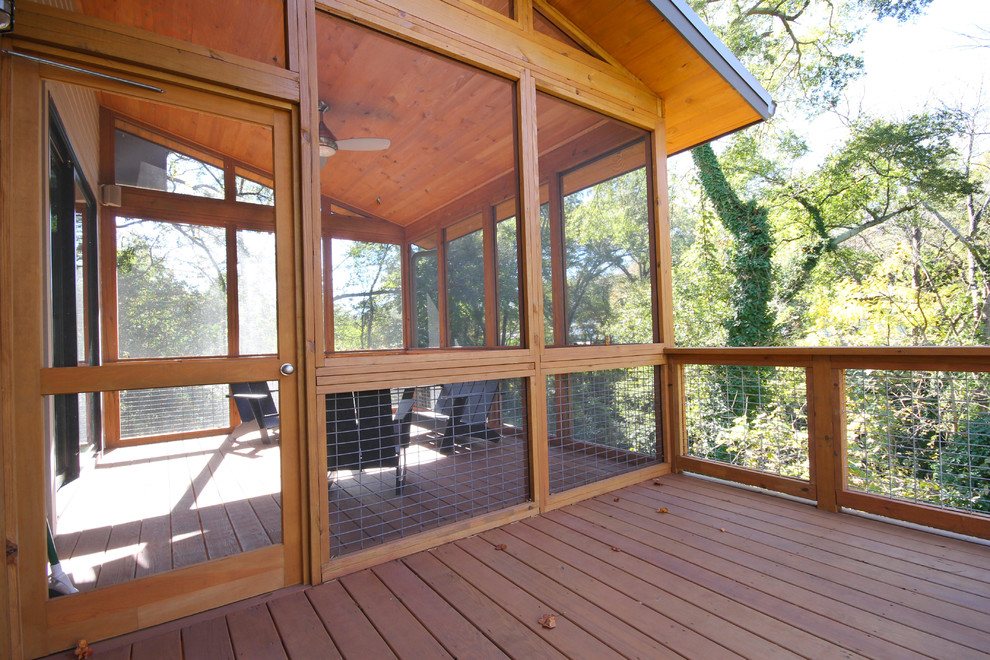 Screened in Decks Deck Contemporary with Adirondack Chairs Ceiling Fan