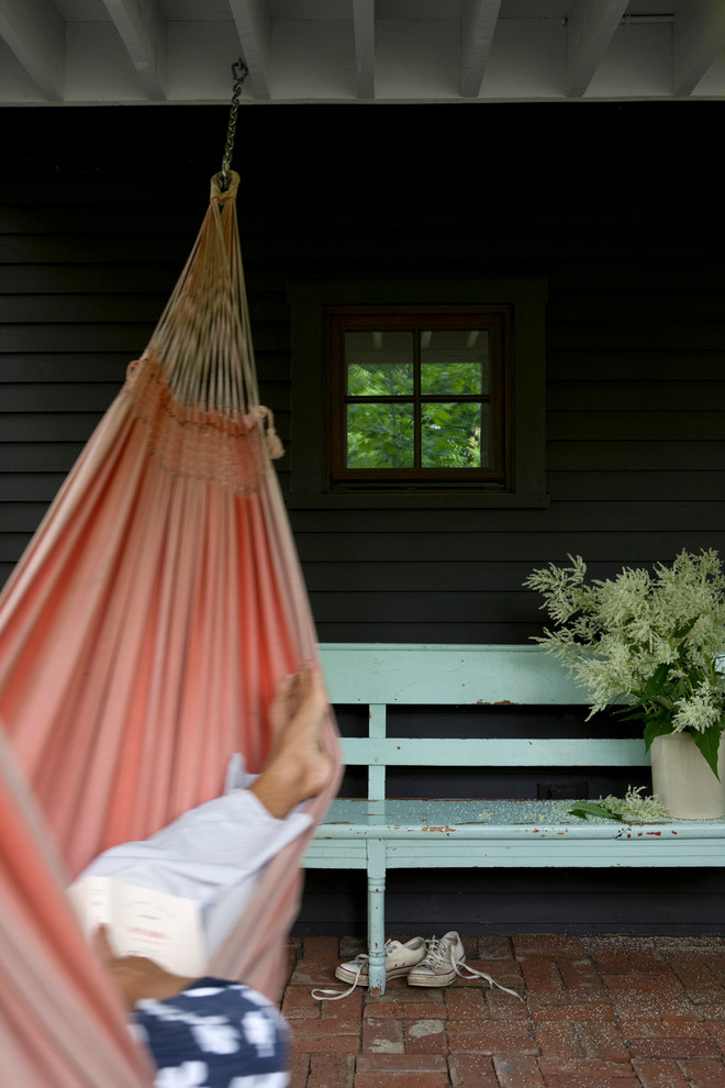 Screened in Front Porch Porch Rustic with Cabin Contemporary Cottage Fire