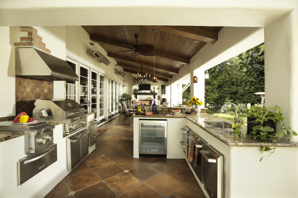 Screened in Patio Ideas Patio Mediterranean with Barbecue Ceiling Fan Ceiling
