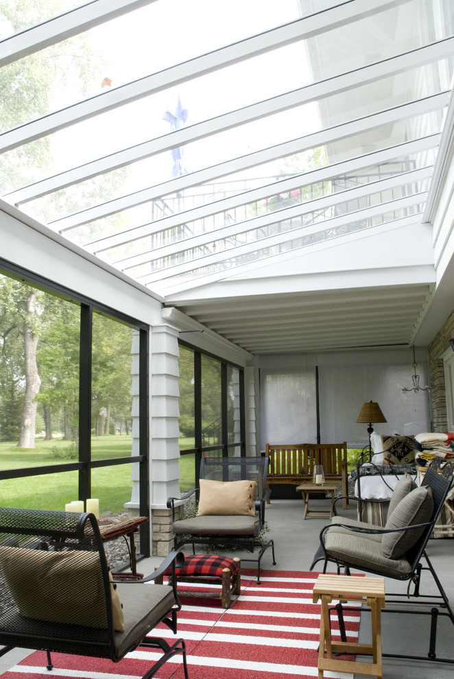 Screened in Patio Ideas Sunroom Traditional with Area Rug Enclosed Porch