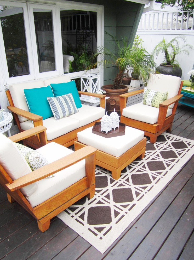 Screened in Porch Furniture Deck Eclectic with Container Plants Deck Decorative