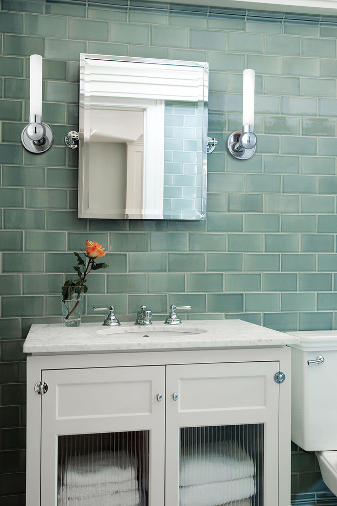 Sea Glass Tile Bathroom Traditional with Bathroom Remodel Chandelier Contemporary1