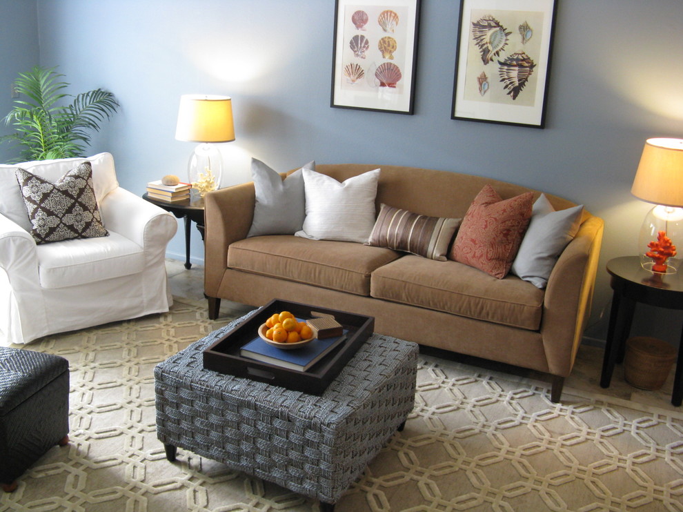 Seagrass Coffee Table Living Room Eclectic with None 