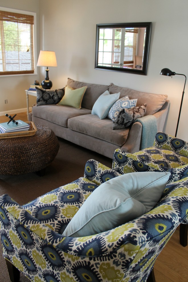 Seagrass Coffee Table Living Room Transitional with None 