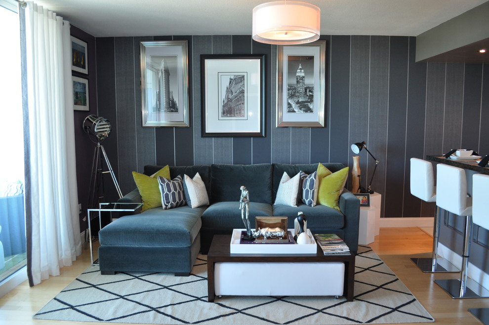 Sectional Coffee Table Living Room Contemporary with Beirut Black Lamp Blue