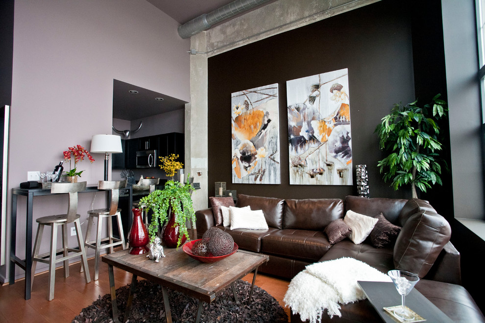 Sectional Coffee Table Living Room Contemporary with Area Rug Artwork Black