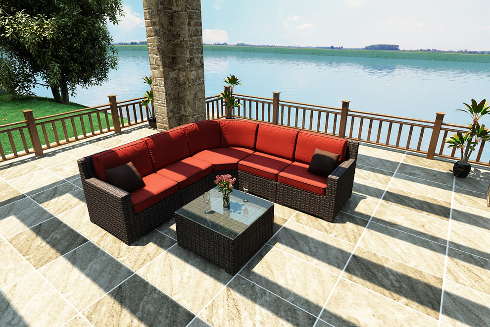 Sectional Patio Furniture Patio Contemporary with 6 Piece Capistrano Sectional1