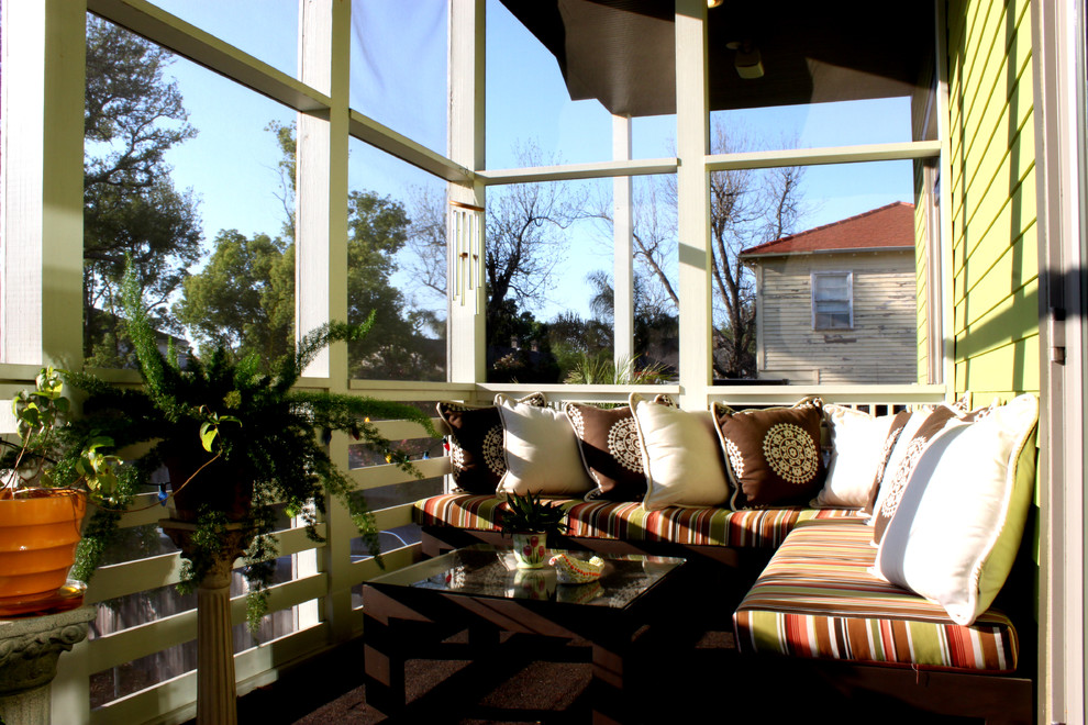 Sectional Patio Furniture Porch Contemporary with Brown Coffee Table Brown
