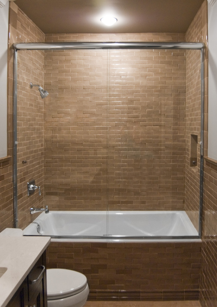 Semi Frameless Shower Door Bathroom Contemporary with Acworth Atlanta Bath Design