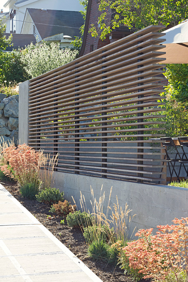 Semi Privacy Fence Exterior Contemporary with None 
