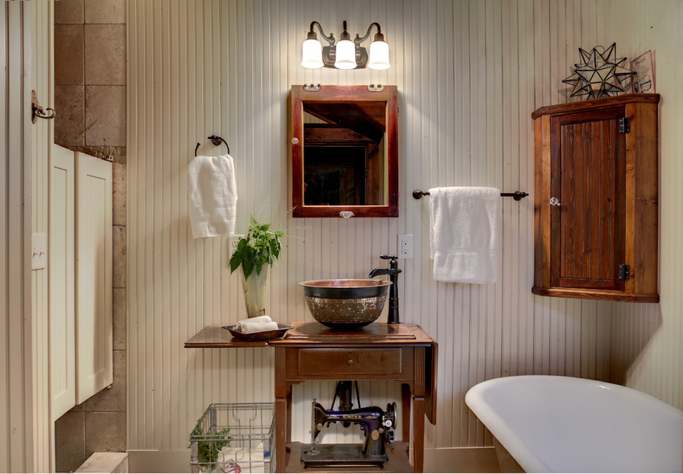 Sewing Room Furniture Bathroom Rustic with Beadboard Mirror Sconce Sewing