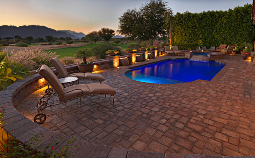Shabby Chic Bar Stools Deck Contemporary with Patio Paver Pool Deck
