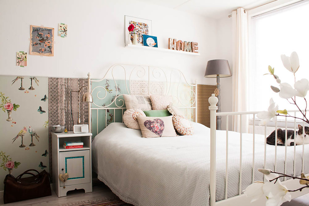 Shabby Chic Bedrooms Bedroom Eclectic with Bed Knobs Cat Eclectic