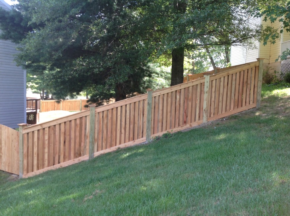 Shadow Box Fence Landscape Contemporary with Cedar Fence Fence Picket