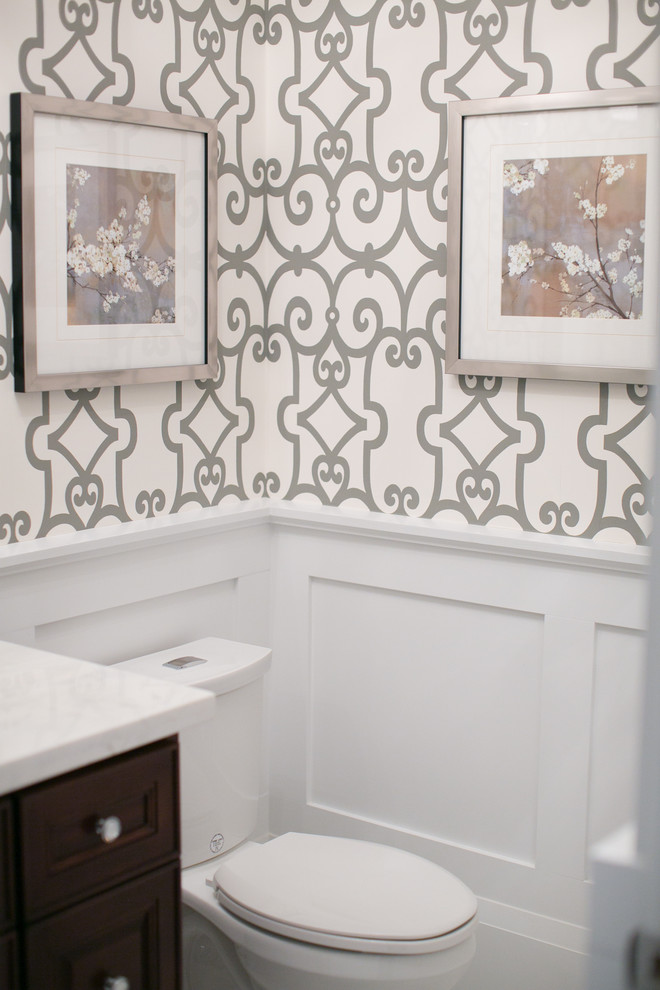 Shadow Box Moulding Powder Room Contemporary with Bathroom Powder Room Schumacher