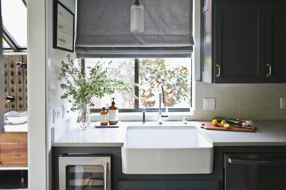 Shaker Style Cabinets Kitchen Transitional with None 