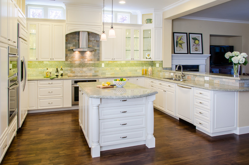 Shallow Bathroom Cabinet Kitchen Traditional with 3x6 Subway Tile Bright
