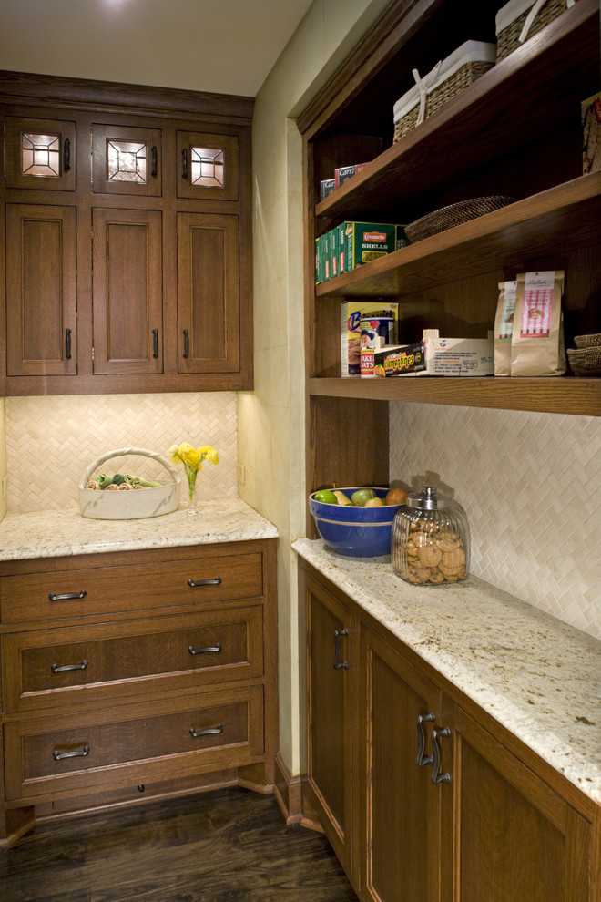 Shallow Chest of Drawers Kitchen Traditional with Beige Custom Woodwork Glass