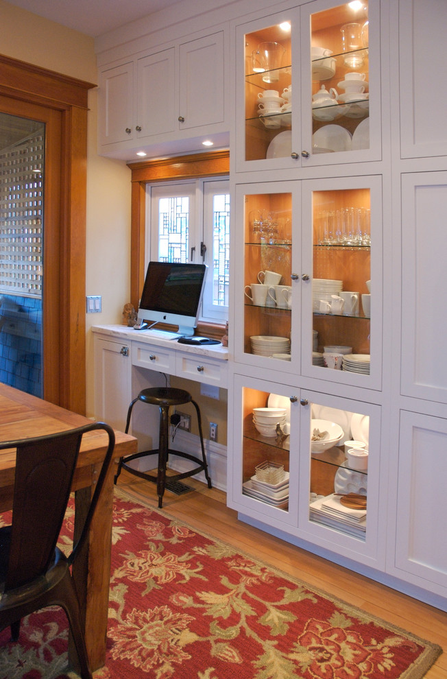 Shallow Kitchen Cabinets Home Office Transitional with None 