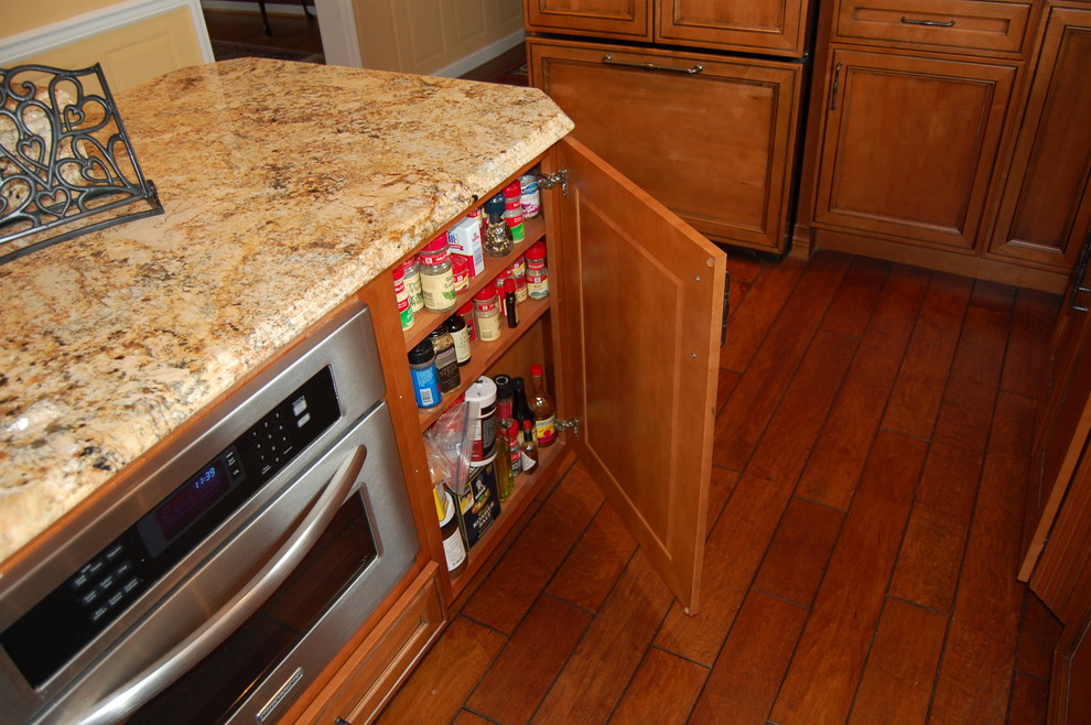 Shallow Storage Cabinet Kitchen Traditional with Angle Appliance Panel Arch