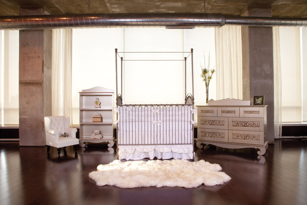 Sheep Skin Rug Kids Contemporary with Baby Crib Baby Room