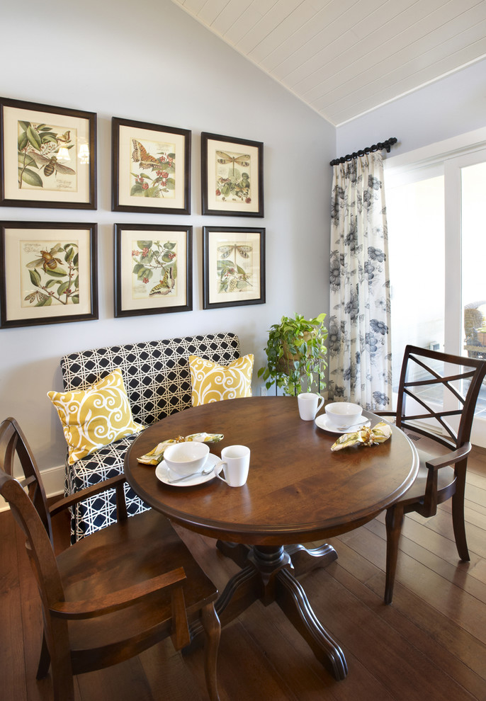 Sheer Curtain Ideas Dining Room Traditional with Banquette Breakfast Nook Curtains