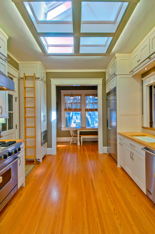 Ships Ladder Design Kitchen Traditional with Bow Pulls Bright Built In