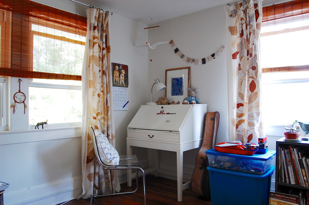 Short Window Curtains Kids Eclectic with Acrylic Chair Bamboo Blinds