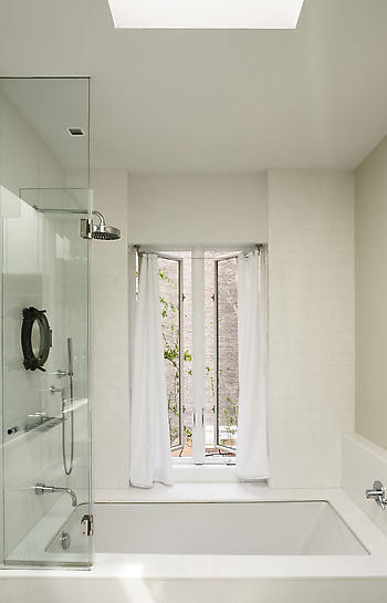 Shower and Tub Combo Bathroom Traditional with Bath Glass Screen Shower