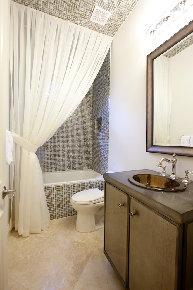 Shower Curtain Ideas Bathroom Contemporary with Curtain Panel Glass Sink