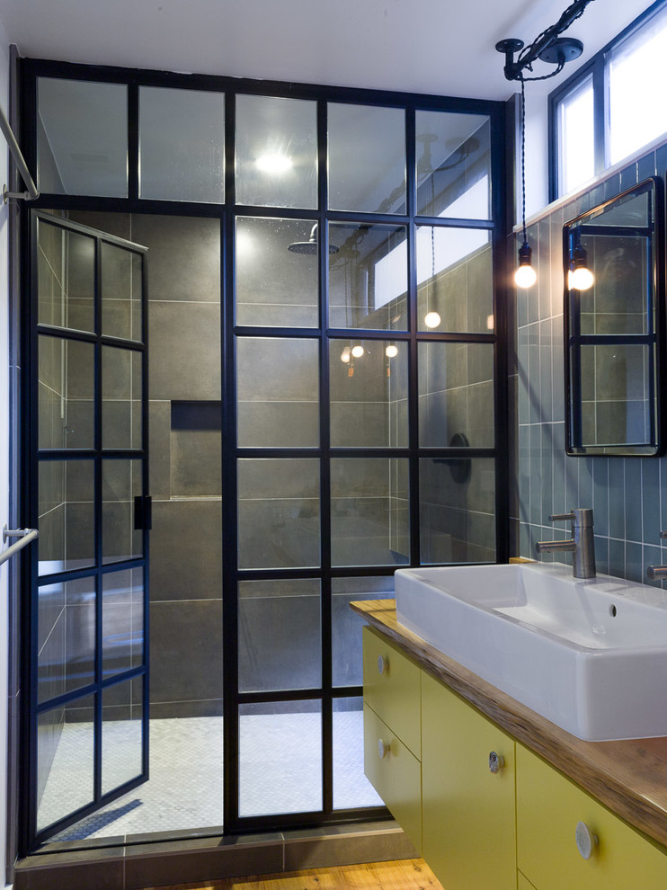 Shower Door Alternatives Bathroom Industrial with Floating Vanity Glass Shower