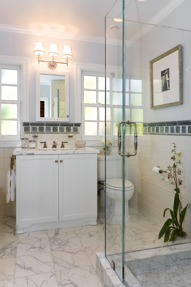 Shower Door Handles Bathroom Traditional with Accent Tiles Backsplash Bathroom