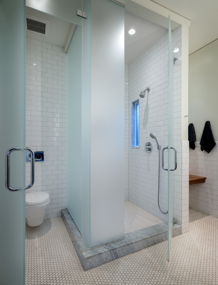 Shower Door Options Bathroom Contemporary with Floating Toilet Floating Wood