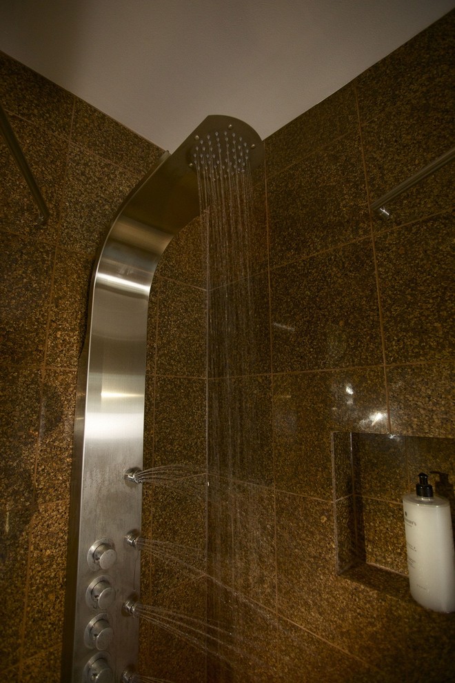 Shower Panel System Spaces Modern with Multi Jets Rain Shower