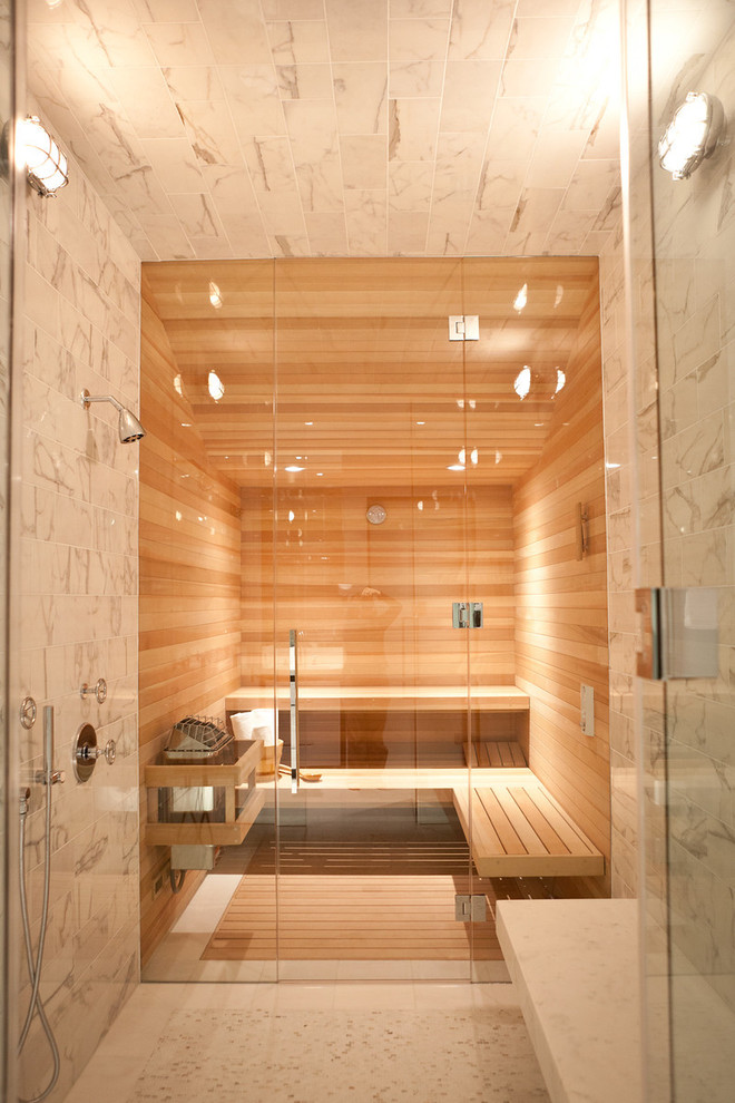 Shower Sauna Combo Bathroom Contemporary with Bathroom Bench Frameless Shower