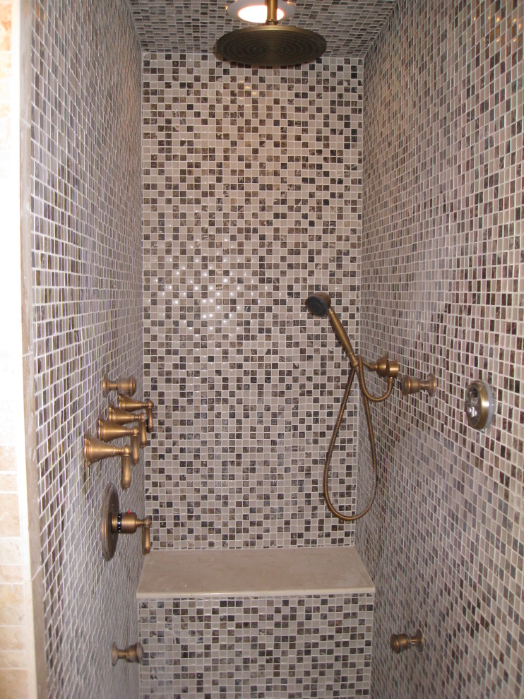 Shower Seat Height Bathroom Traditional with 1 Tile 1x1 Tile