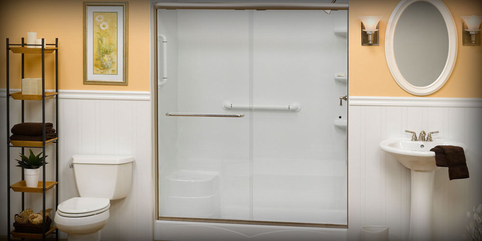 Shower Surround Ideas Bathroom Traditional with None 